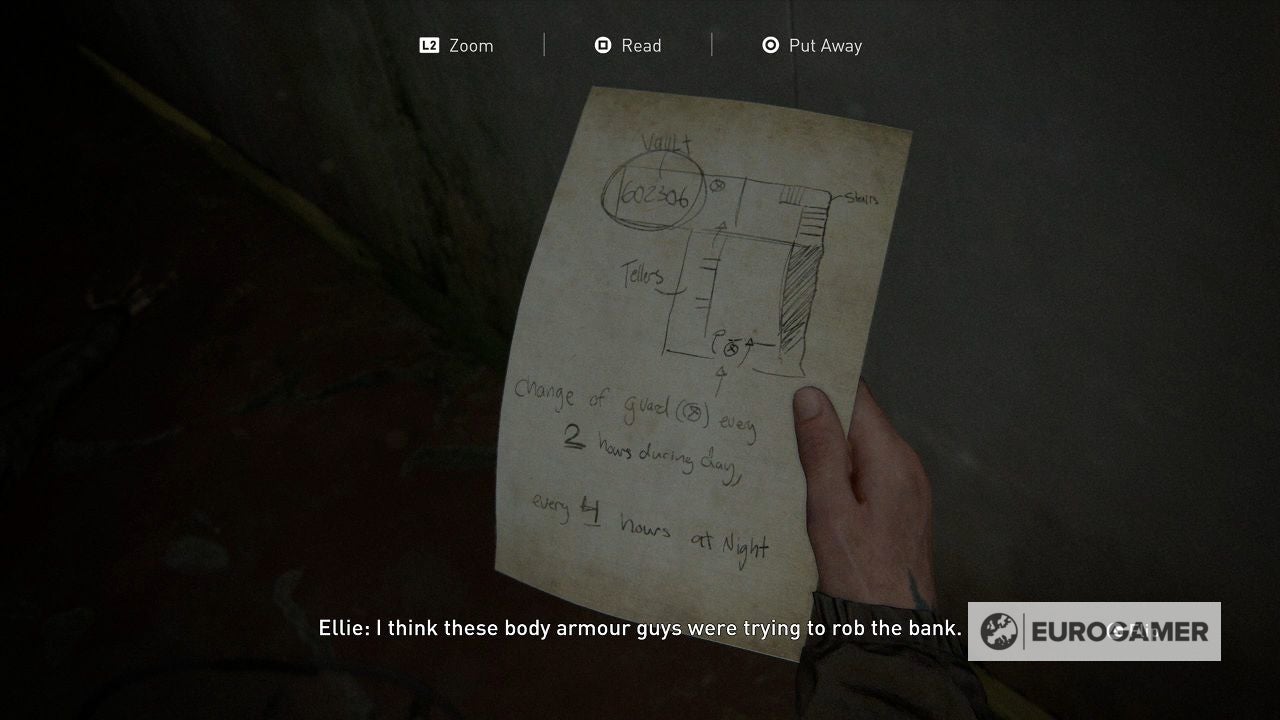 The Last of Us Part 2 Safe Code solutions and code locations list